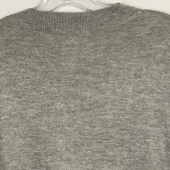 Magaschoni Heather Grey Crewneck Super Soft Drop Sleeve Pullover Sweater sz Med - Picture 6 of 9